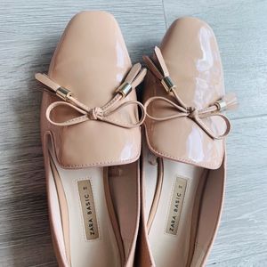 ZARA NUDE WOMEN LOAFERS SIZE 8 WORN ONCE